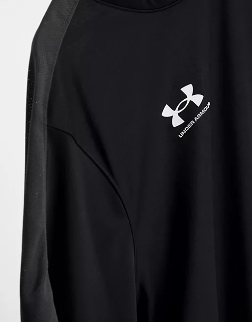 Under Armour - Football Challenger - T-shirt à bandes latérales - Noir