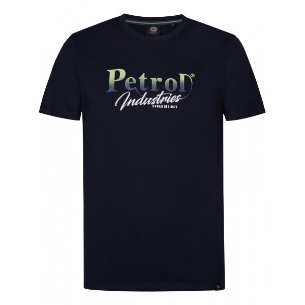 T-shirt Petrol Industries coton avec manches courtes et col rond marine