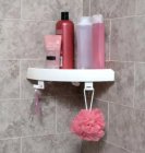 etagere de bain / douche dangle blanche snap up shelf