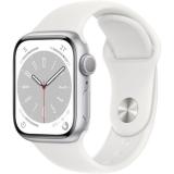montre connecteacutee apple watch 41mm alu argent/blanc series 8
