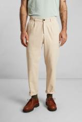pantalon agrave plis en twill de coton