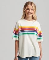 T-shirt &agrave; rayures Vintage Cali Stripe 2.0 en coton bio