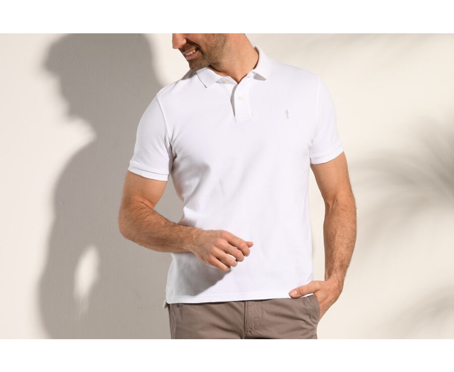 Polo Blanc homme - ANDY II