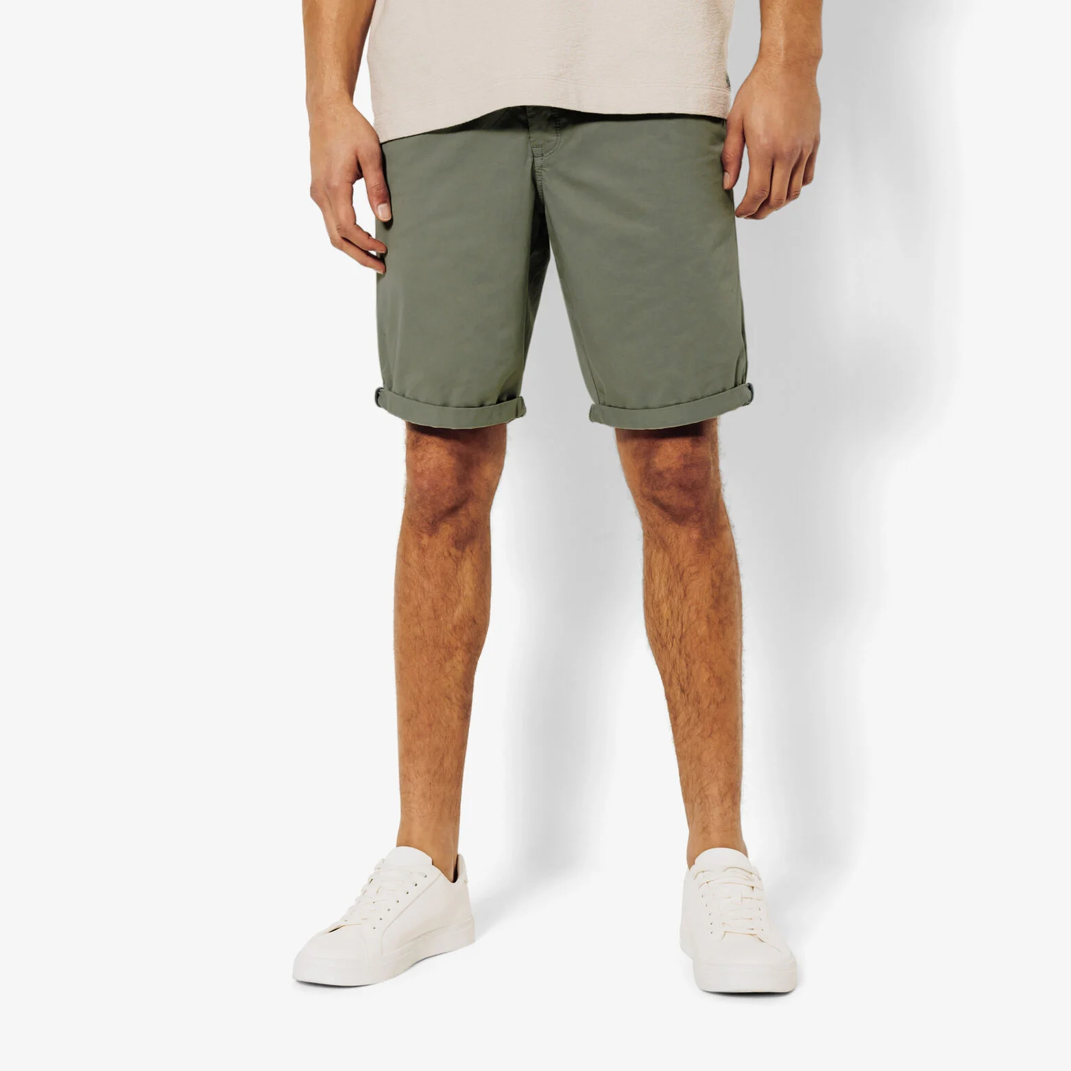 Bermuda chino uni - Vert
