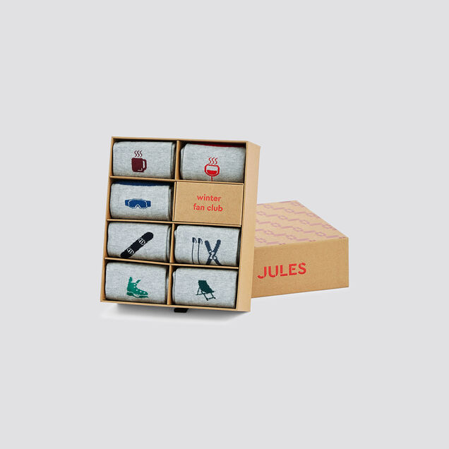 Coffret cadeau de 7 chaussettes esprit montagne -...