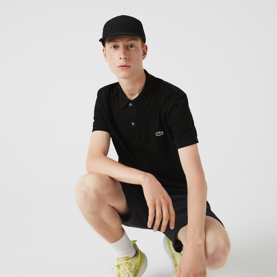 Polo Lacoste slim fit en petit piqué uni