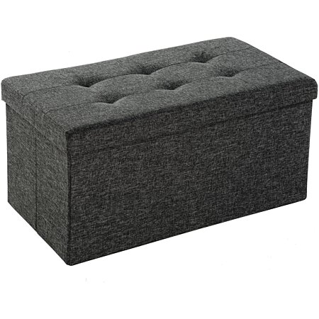 TECTAKE Banc Tabouret Coffre de rangement Pliable