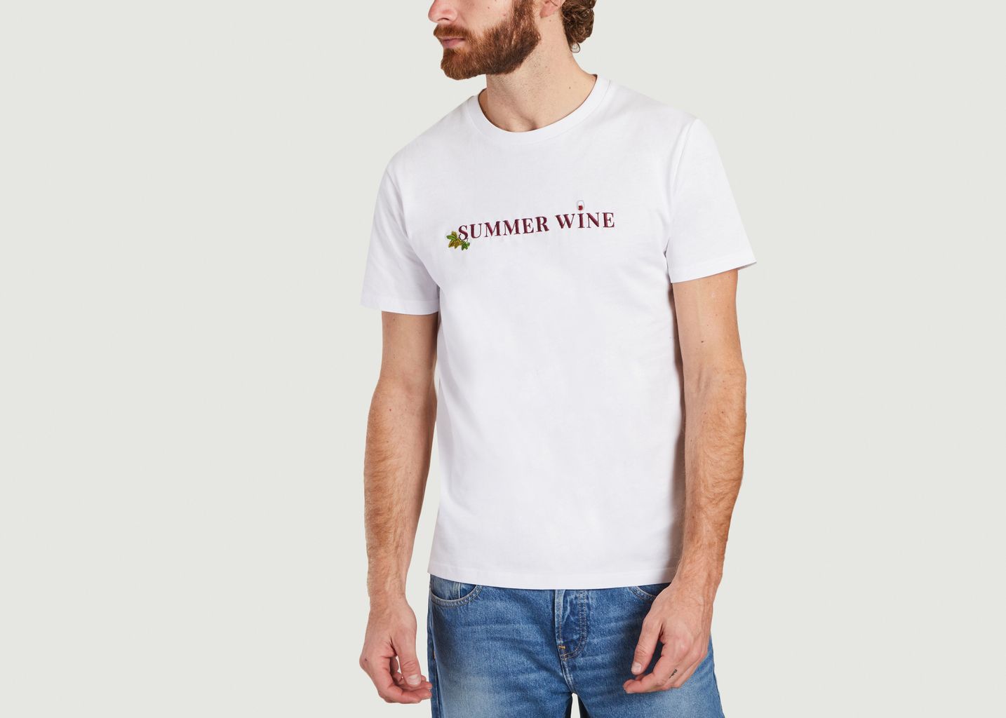 T-shirt en coton bio avec broderie Summer Wine