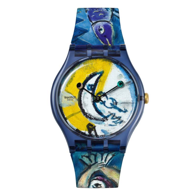 Montre Chagall's Blue Circus Swatch x Tate Gallery SUOZ365